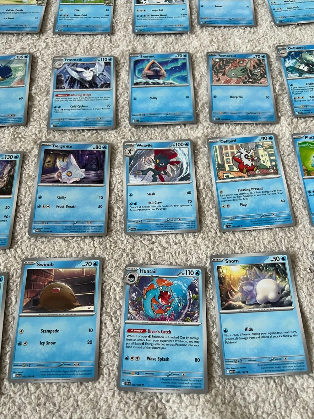 Pokemon Bulk Water Common TCG 20 Cards